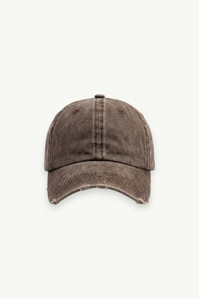 Washed Denim Snapback Baseball Cap