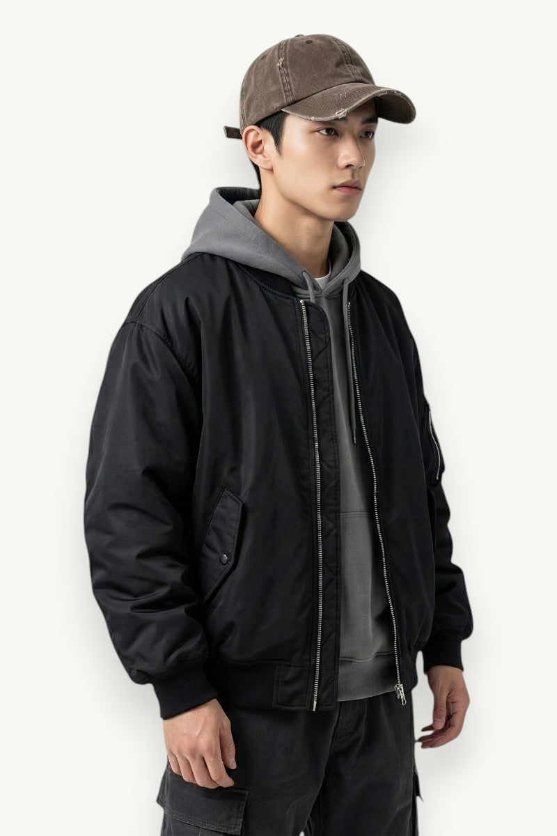 Washed Denim Snapback Baseball Cap