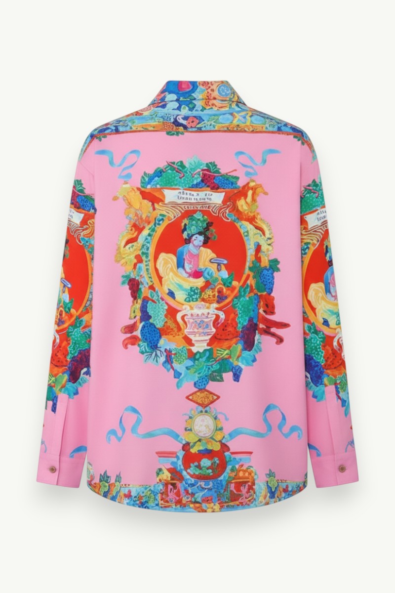 Vibrant Mythology Print Streetwear Shirt