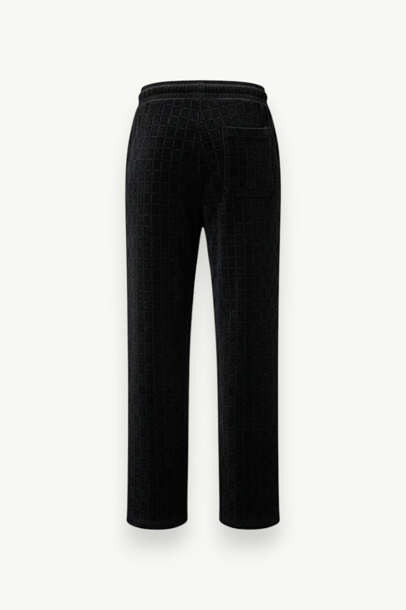 Urban Grid Relaxed-Fit Knit Pants