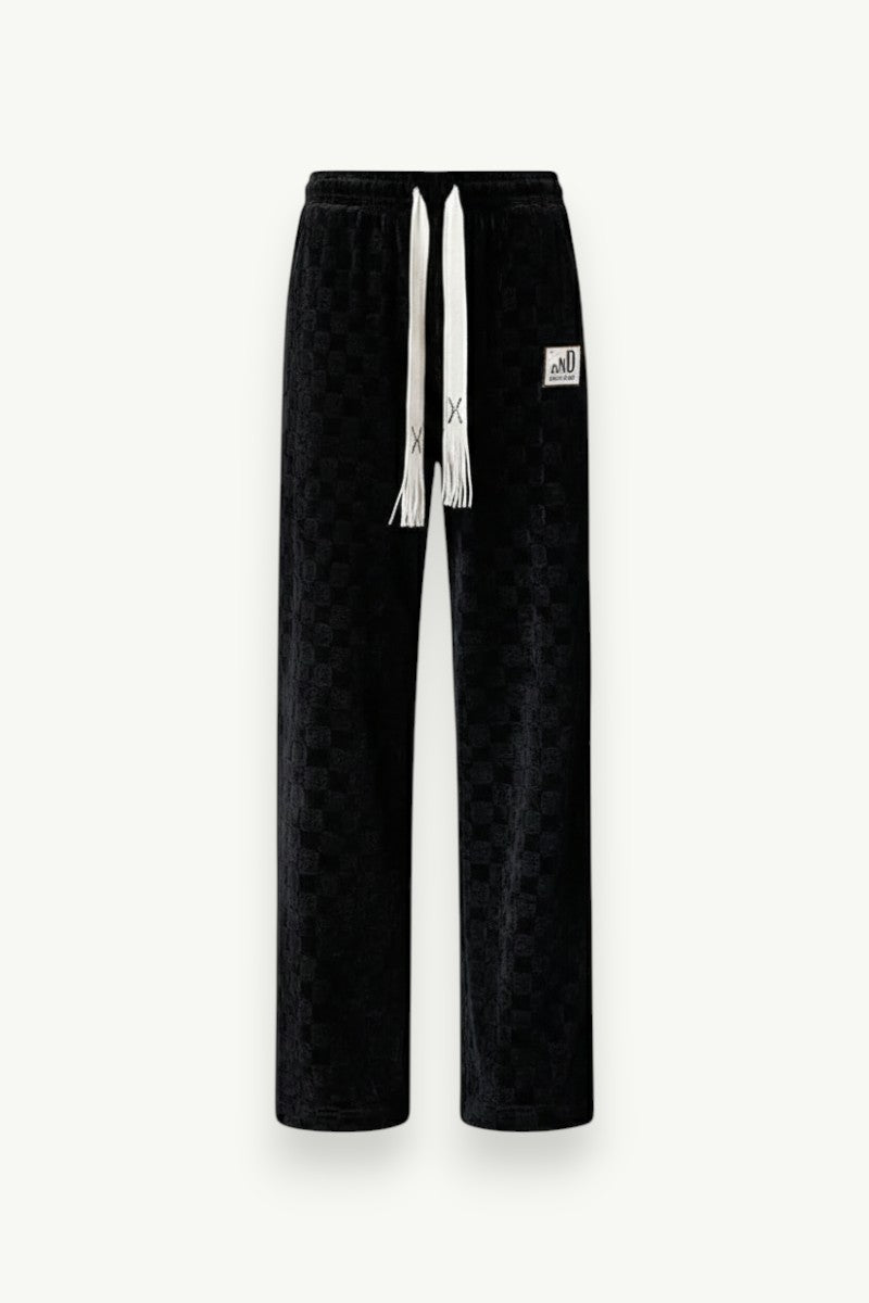 Urban Grid Relaxed-Fit Knit Pants