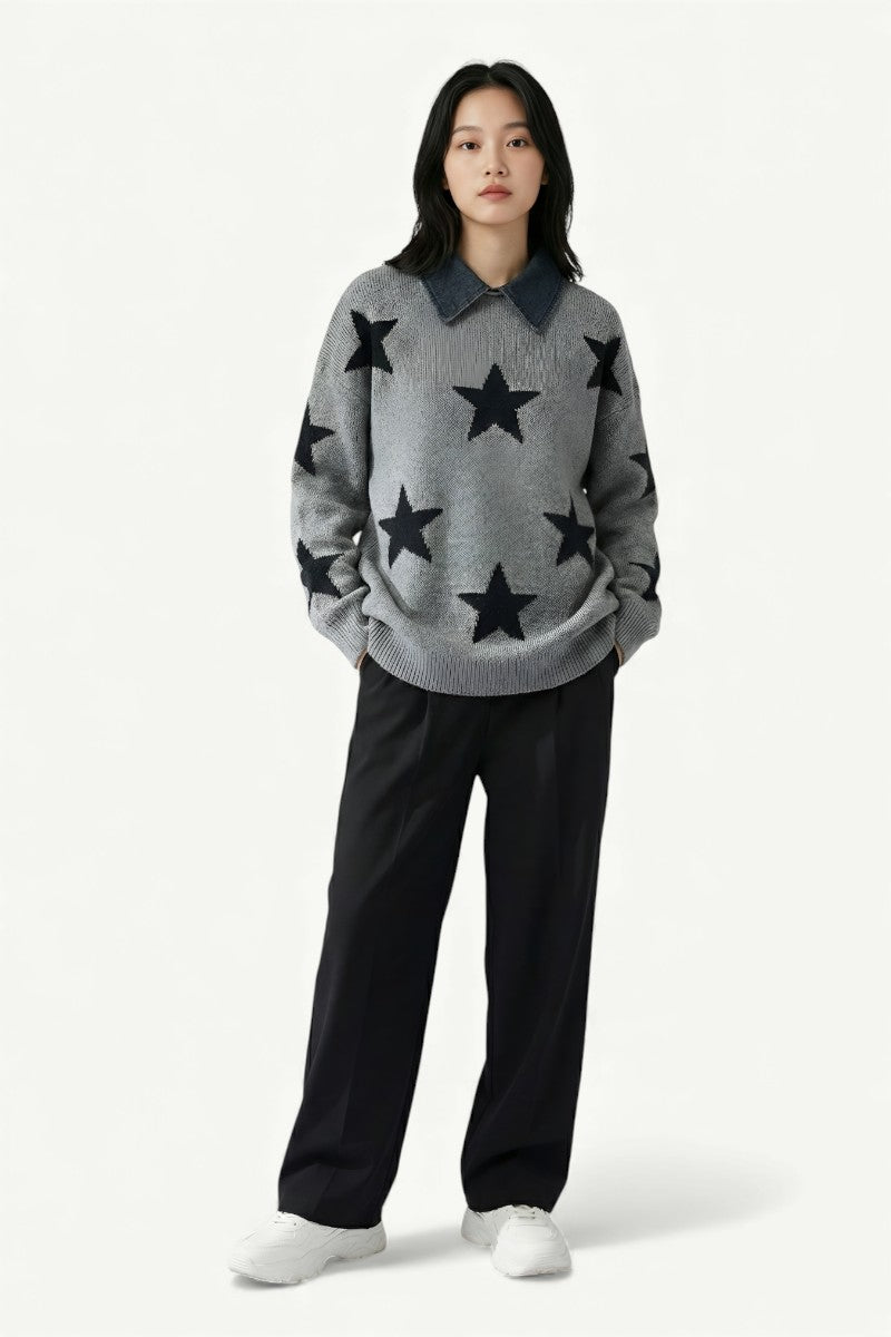 Neo Collar Slim Sweater