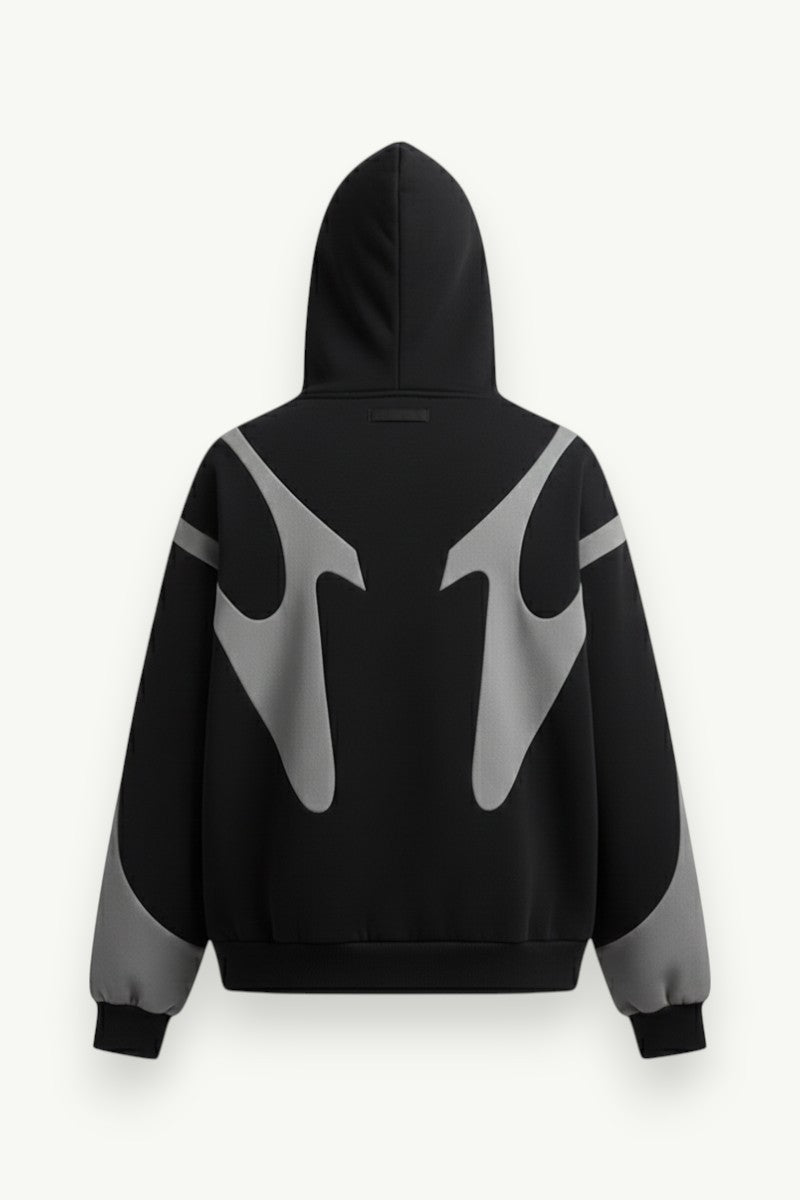 Retro Devil Zip-Up Street Hoodie