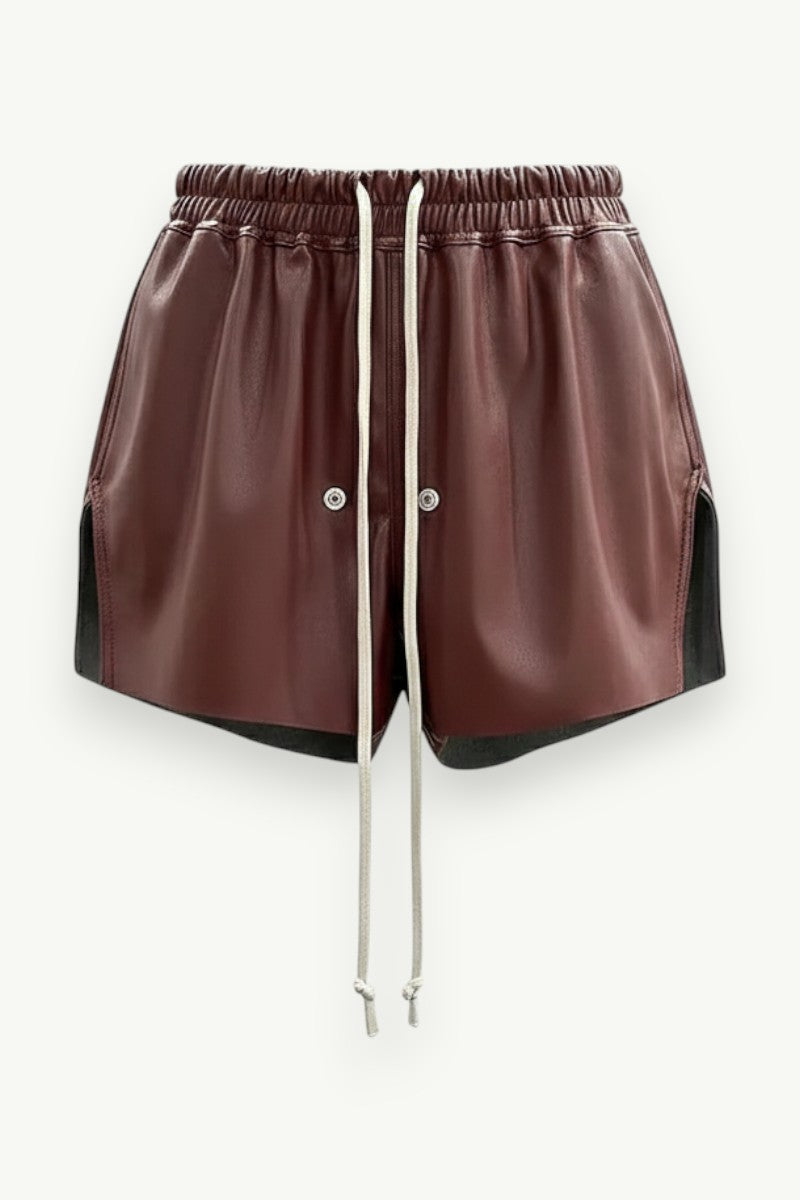 Dark High-Street Punk Zip Shorts