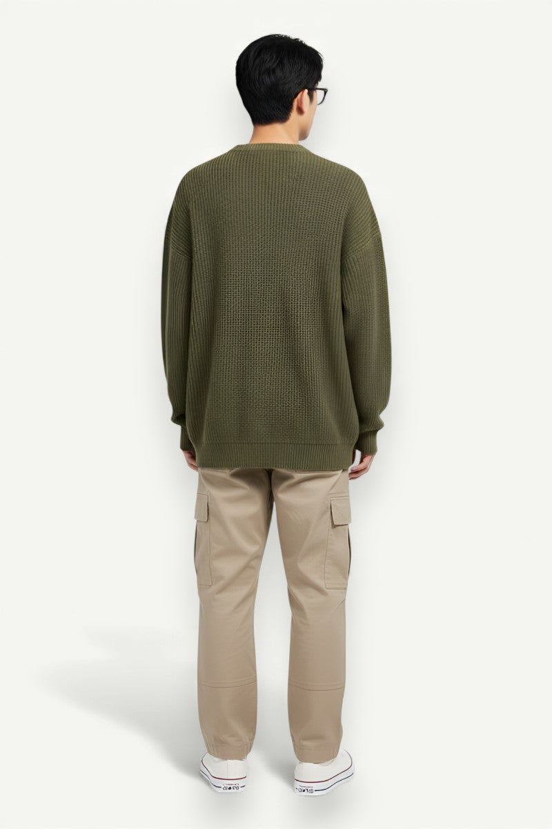 Vintage Crew Neck Knit Sweater