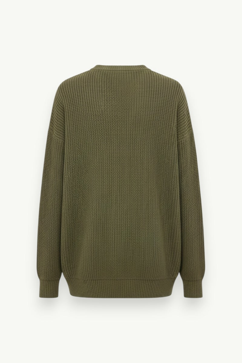 Vintage Crew Neck Knit Sweater