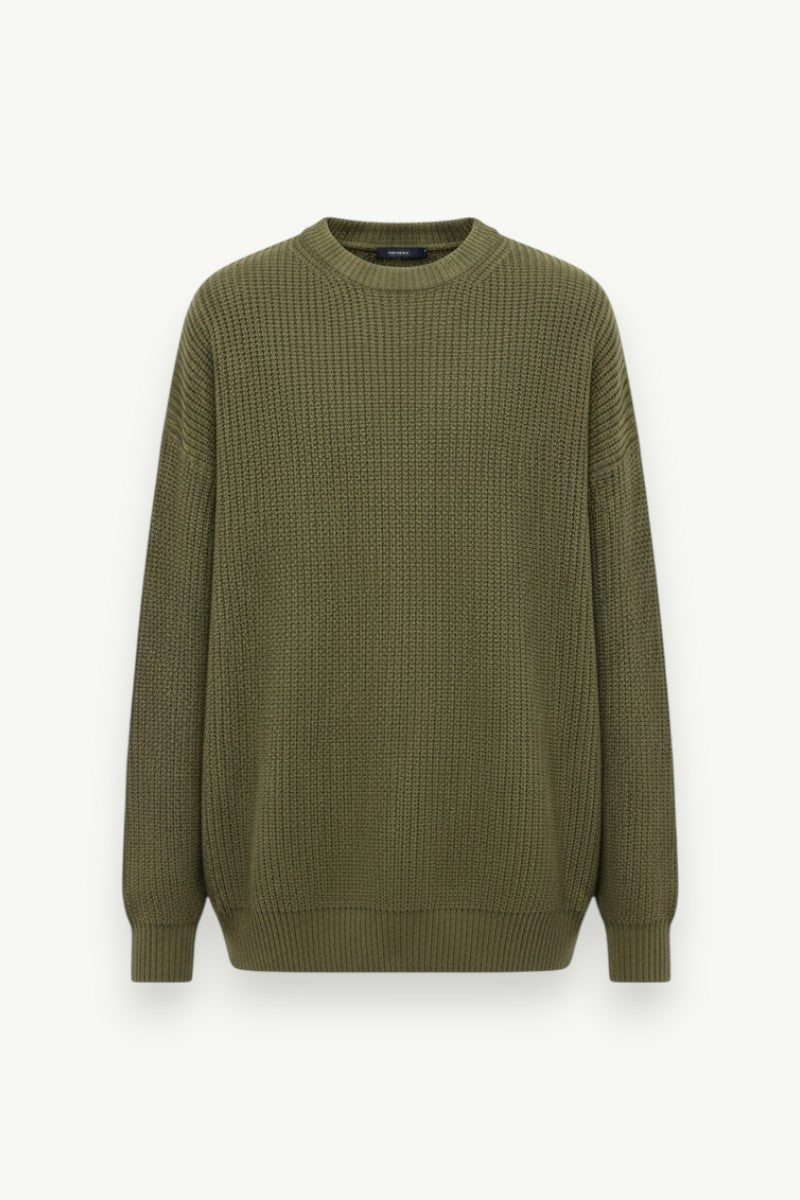 Vintage Crew Neck Knit Sweater