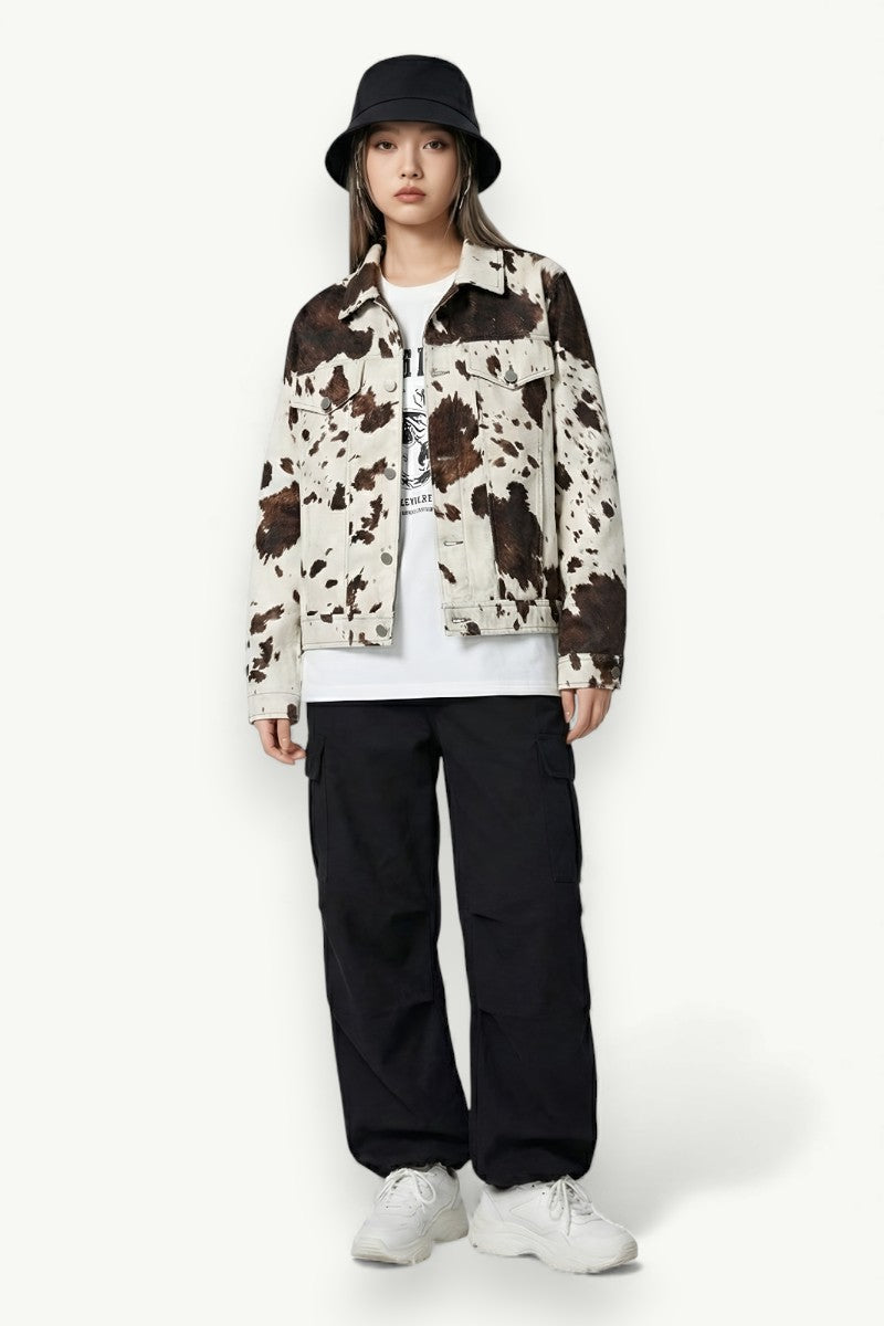Wild Range Cow-Print Street Jacket