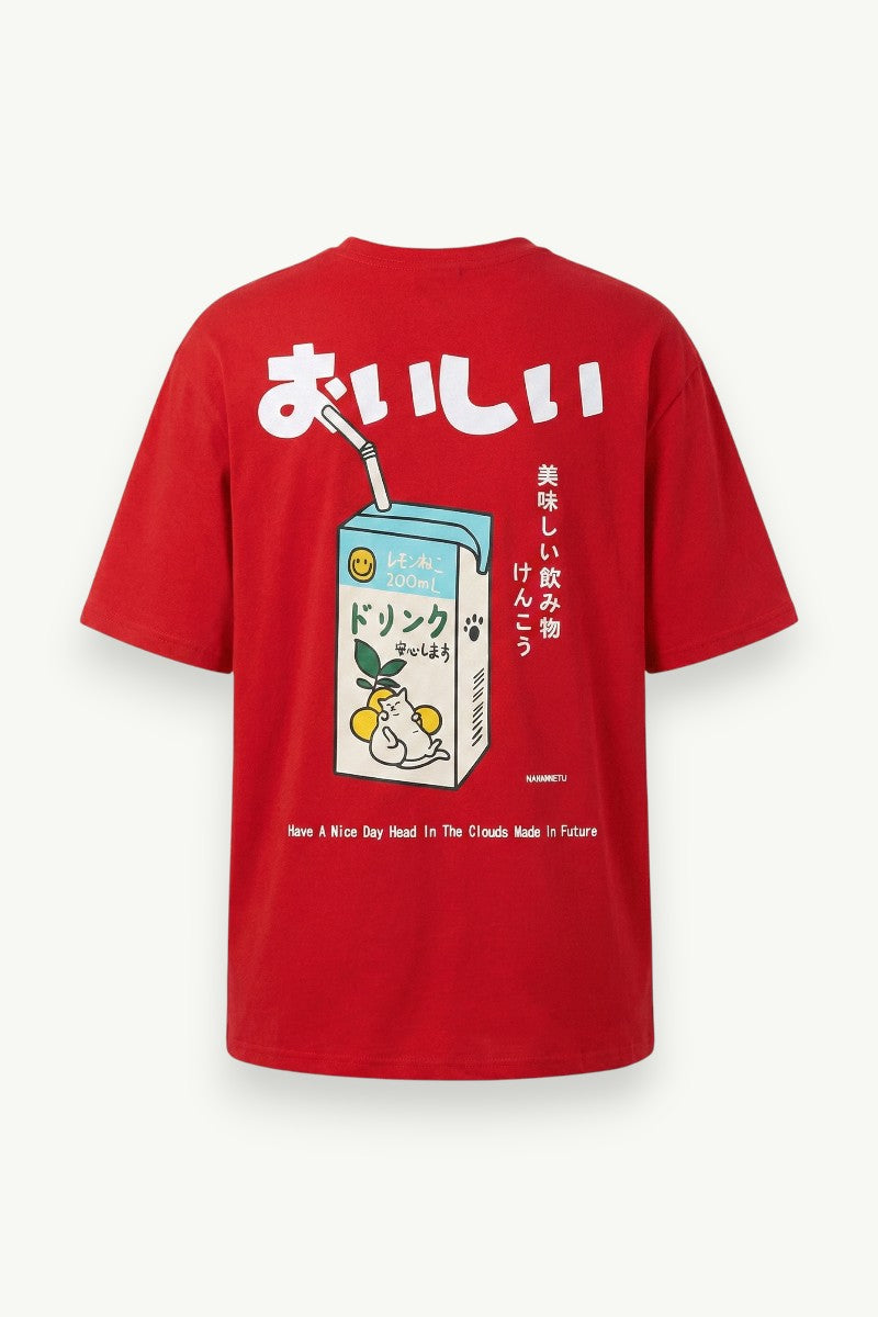 Kawaii Lemon Juice Cat Shirt