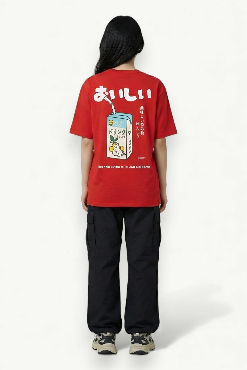 Kawaii Lemon Juice Cat Shirt