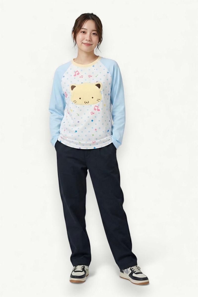 Kawaii Melody Cat Long Sleeve Tee
