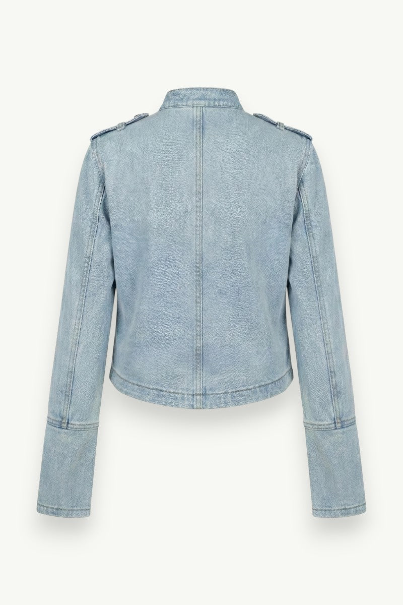 Casual Split-Button Denim Jacket