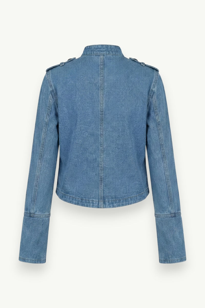 Casual Split-Button Denim Jacket