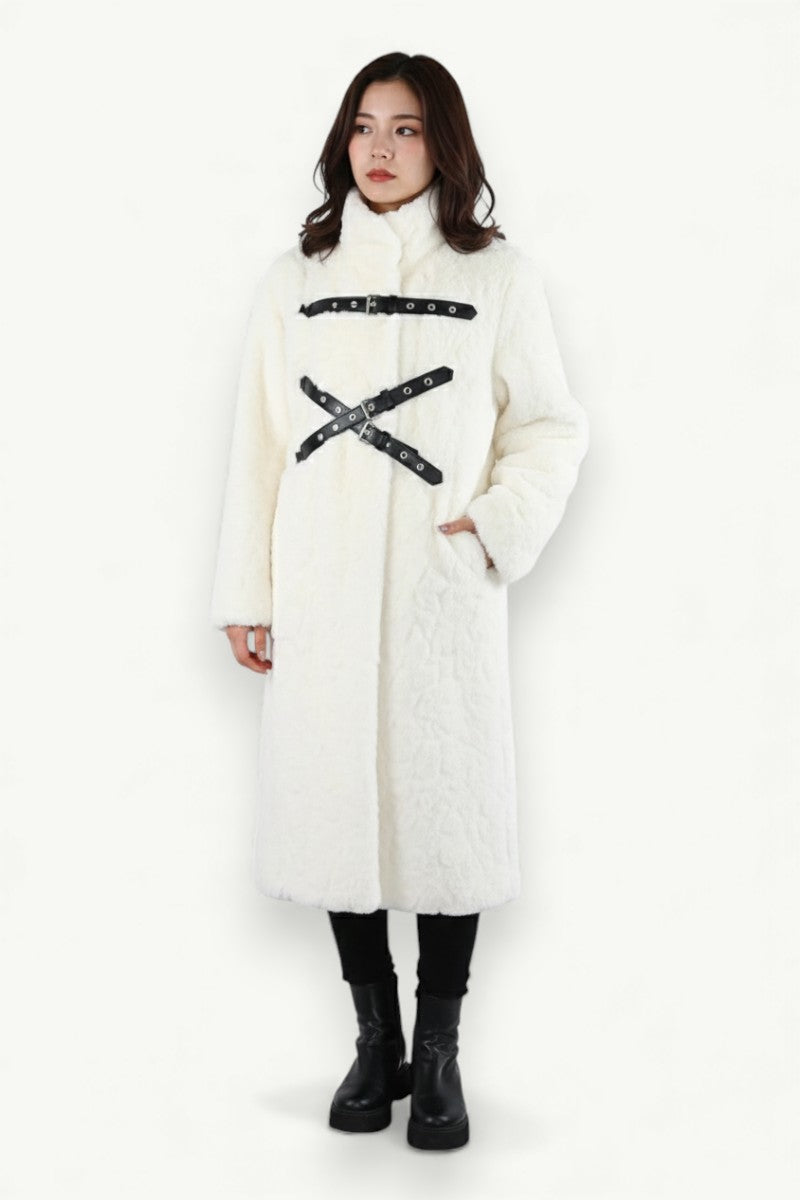 Punk Luxe Long Faux Fur Winter Coat