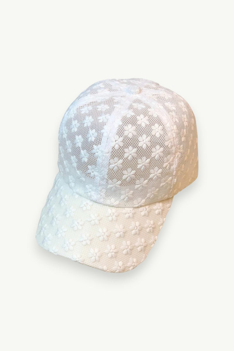 Lace Flower Summer Baseball Cap