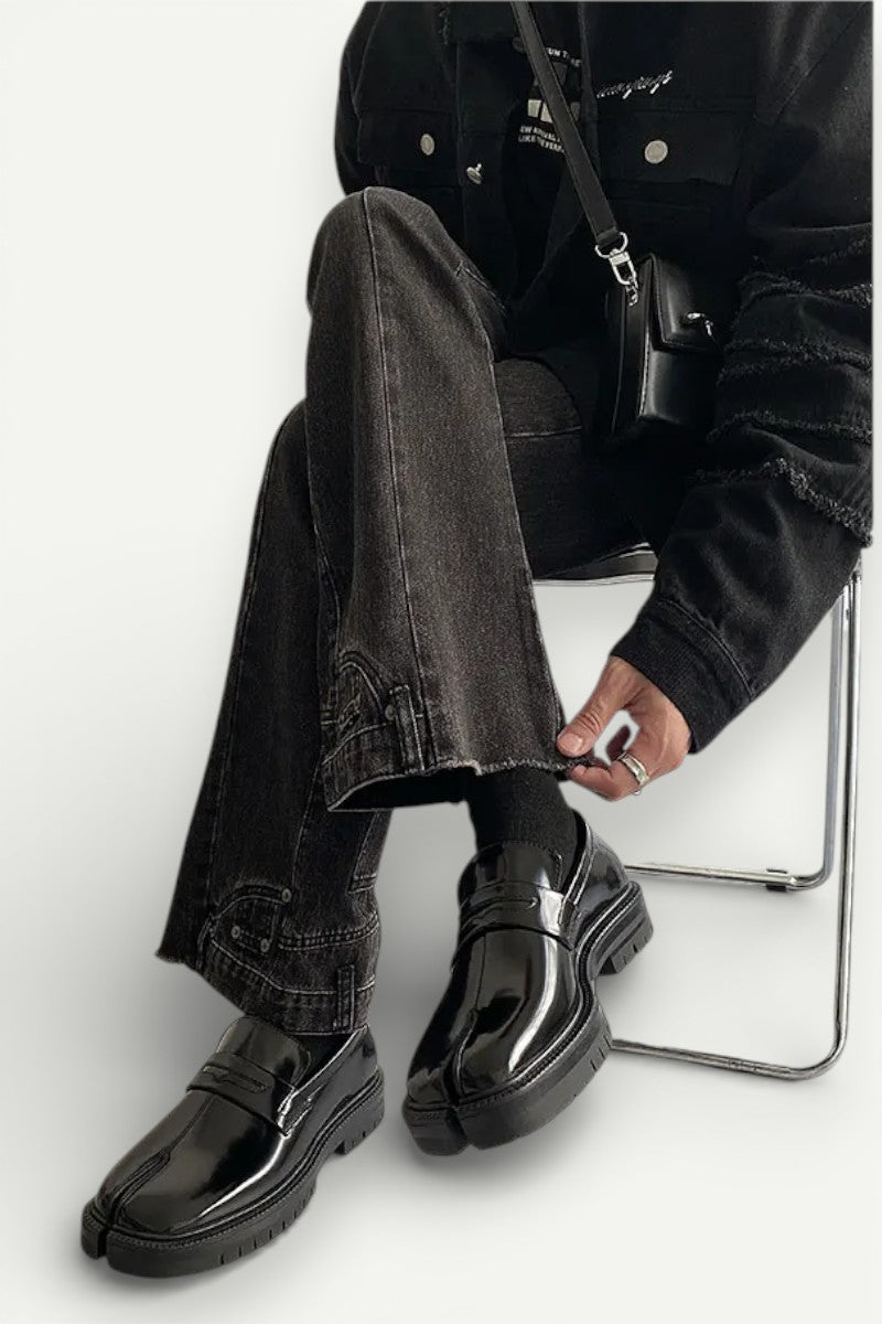 Maganda Split-Toe Leather Loafers