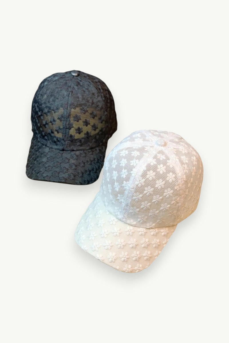 Lace Flower Summer Baseball Cap