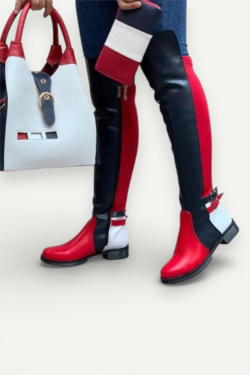 Retro Mixed-Colour Over Boots