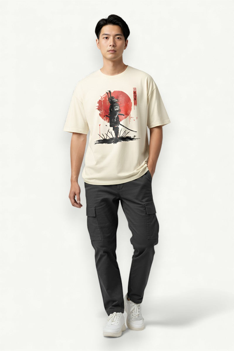 Zen Samurai Ink Art Cotton Tee