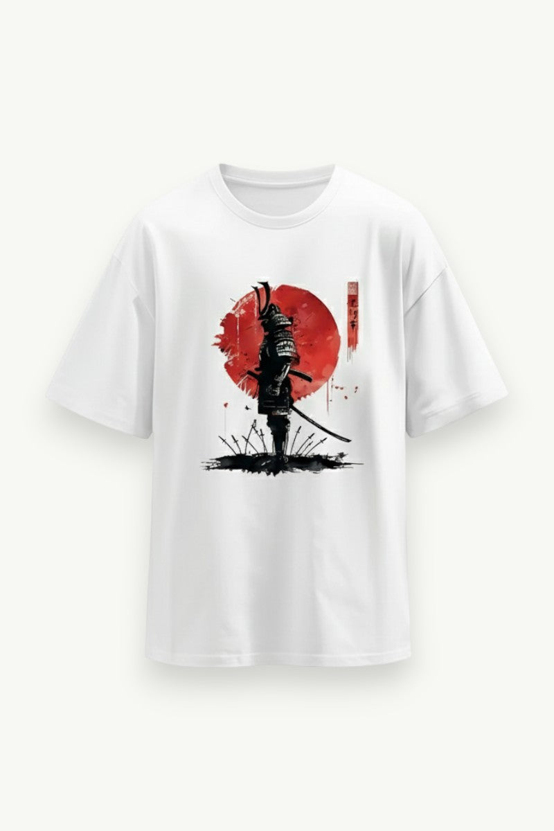 Zen Samurai Ink Art Cotton Tee