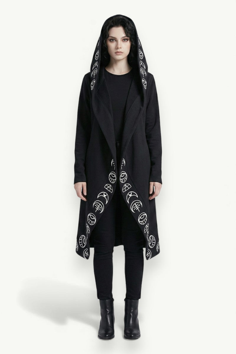 Witchy Gothic Hooded Cardigan