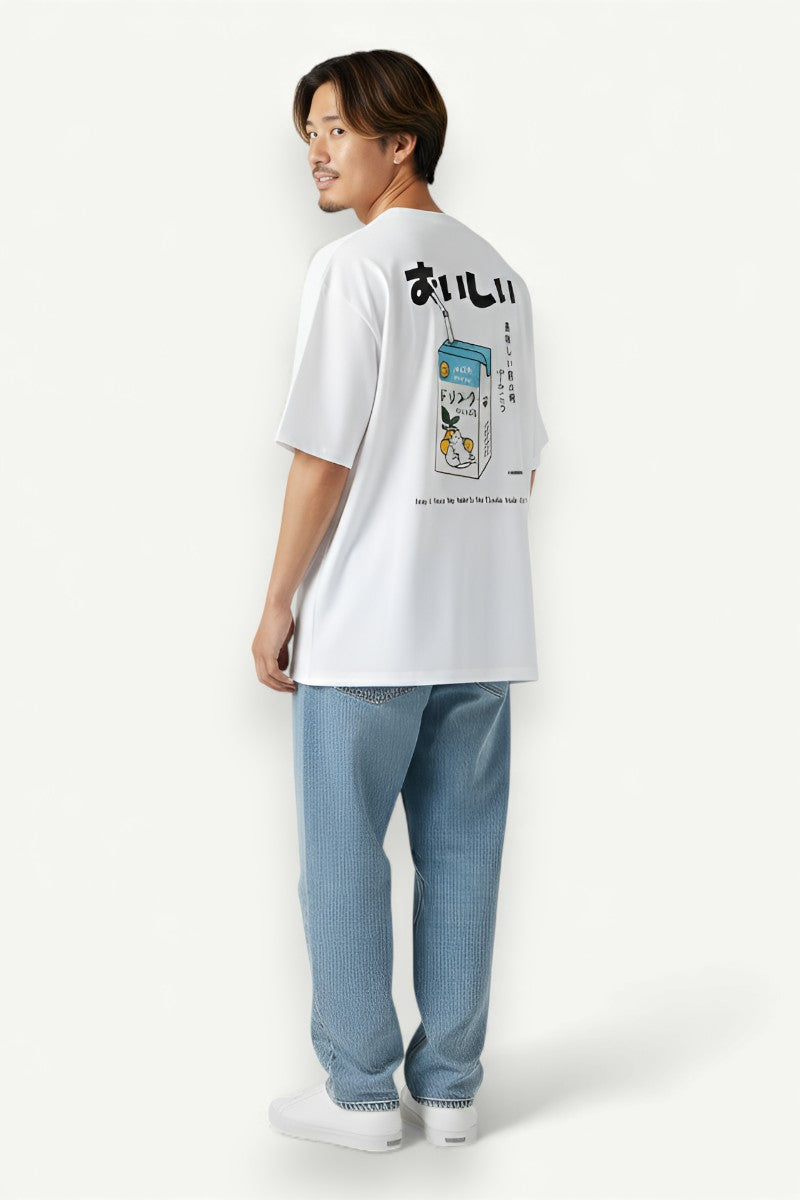 Kawaii Cat Sketch Oversized Harajuku Tee