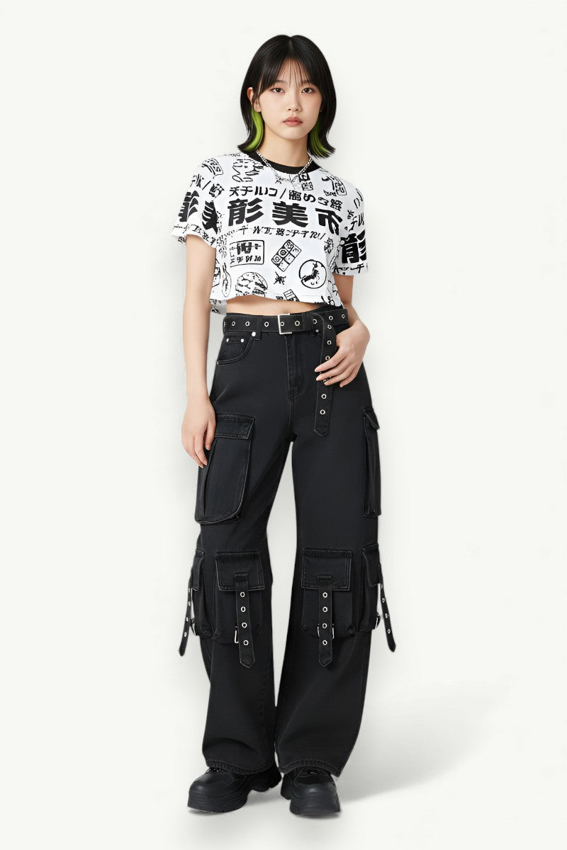 Multi Pocket Cargo Denim