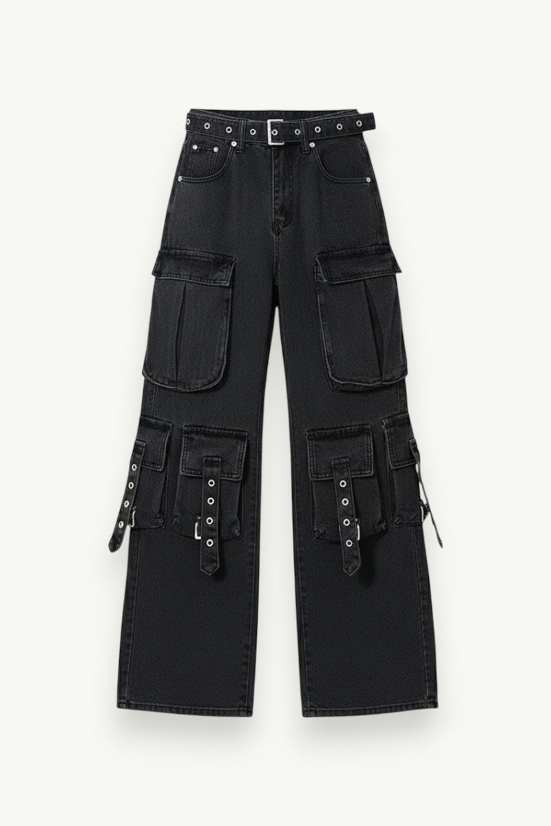 Multi Pocket Cargo Denim