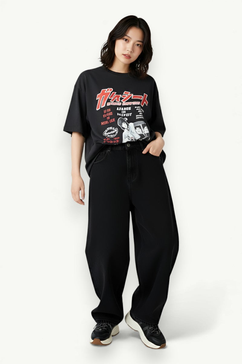 Curved Baggy Street Jeans