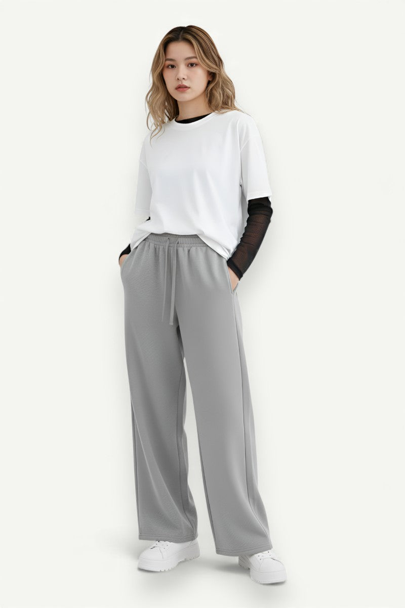High Waist Drawstring Trousers