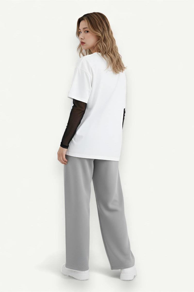 High Waist Drawstring Trousers